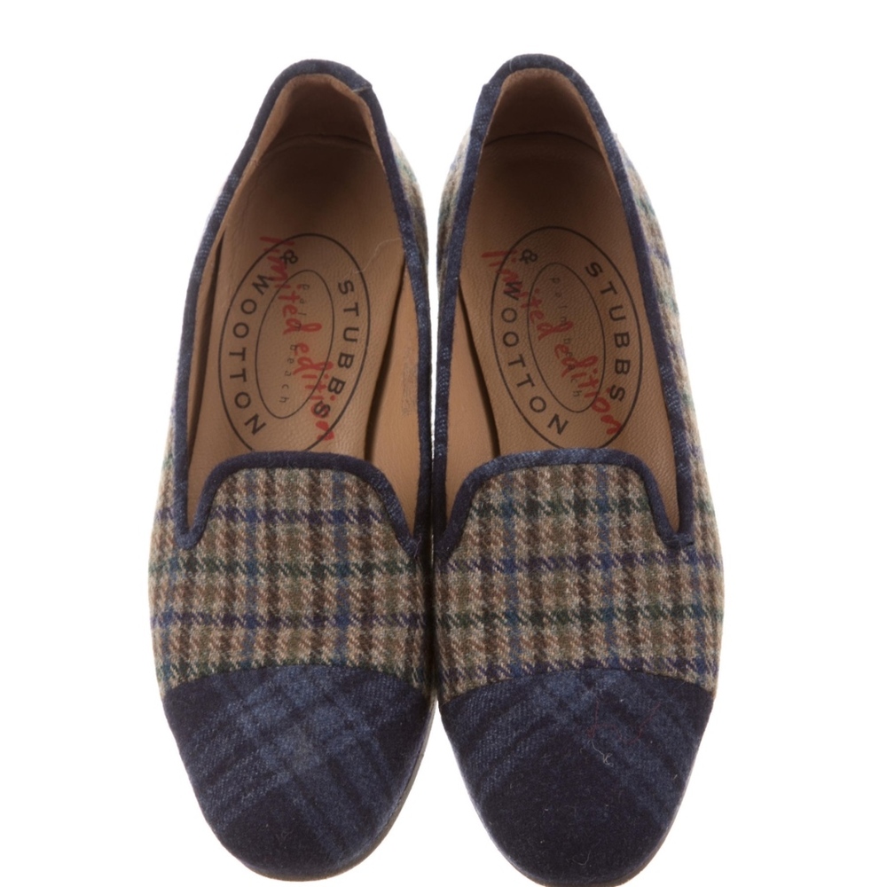 🍂Stubbs & Wootton Limited Edition Plaid Loafers 6